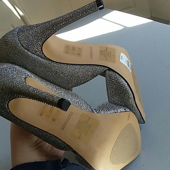 Express silver sparkle glitzy heels pumps - Picture 6 of 9